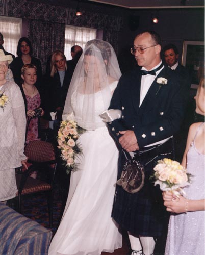 [Walking down the aisle]